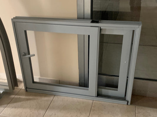 Aluminum sliding window framing profile — Chicago Glass Company commercial install