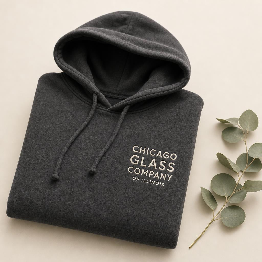 Chicago Glass Company charcoal pullover hoodie