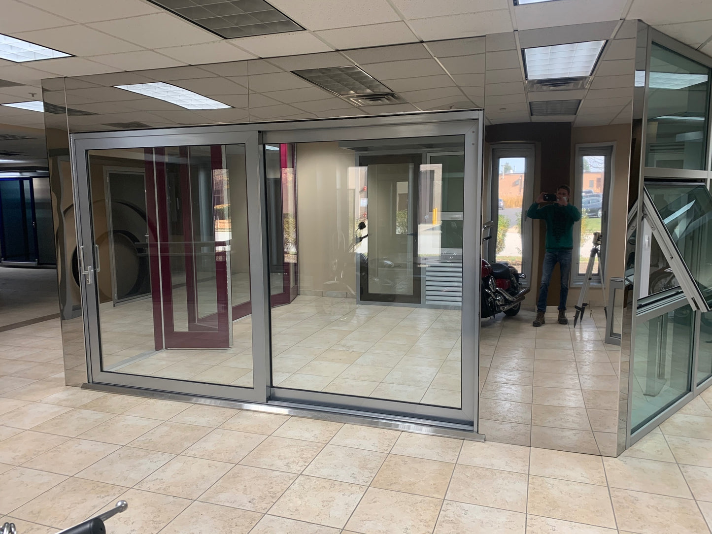 ASSA ABLOY automatic sliding entrance — Chicago Glass Company