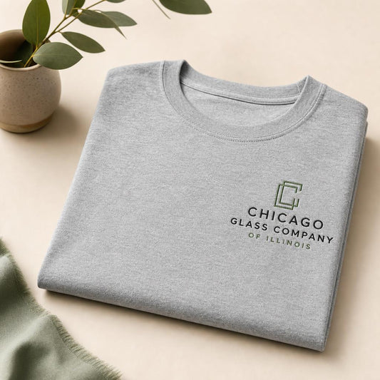 Chicago Glass Company of Illinois branded t-shirt